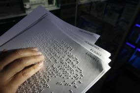 Instructions to medicines, printed in Braille