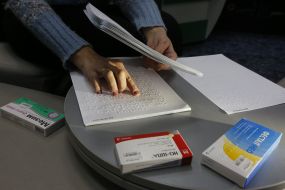 Instructions to medicines, printed in Braille