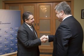 Petr Poroshenko and Sigmar Gabriel