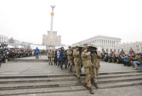 Farewell ceremony with military