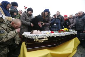 Farewell ceremony with military