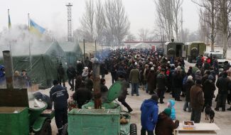 Point of heating and field kitchens in Avdeevka