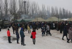 Point of heating and field kitchens in Avdeevka