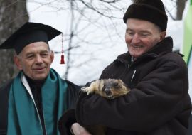 Victor Tokarski with marmot Timka