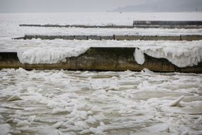 Frozen sea in Odessa