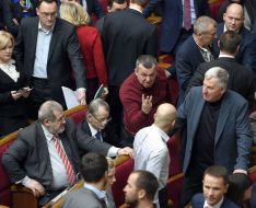 Fight between deputies Leshchenko and Melnychuk