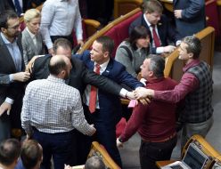 Fight between deputies Leshchenko and Melnychuk