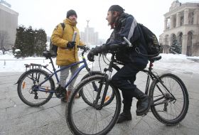 Participants of the action "Bike to work"