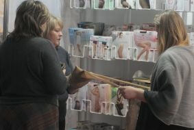 Women treated nylon tights