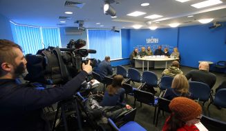 The press conference participants