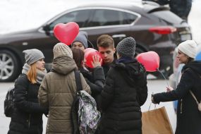 Young people with balloons