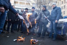 Participants of the flash mob