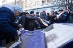 Participants of the flash mob