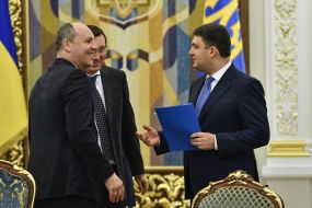 Andriy Parubiy, Yuriy Lutsenko, Volodymyr Groisman