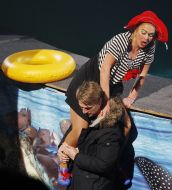Presentation of "water and fire" at the circus