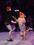 Presentation of "water and fire" at the circus