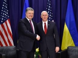 Петр Порошенко и Майк Пенс