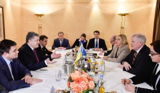 Petr Poroshenko and Horst Seehofer