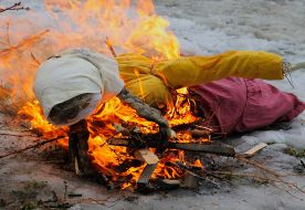 Burning an effigy of Winter