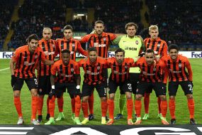 Players of FC "Shakhter" (Donetsk, Ukraine)
