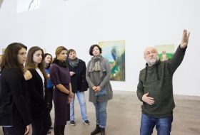 Marina Poroshenko at the exibition "illusion of reality"
