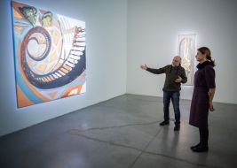 Marina Poroshenko at the exibition "illusion of reality"