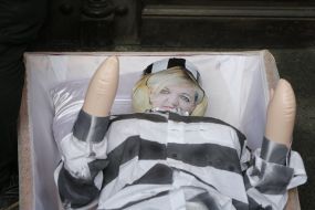  Rubber Doll with a portrait of Gontareva in a coffin 
