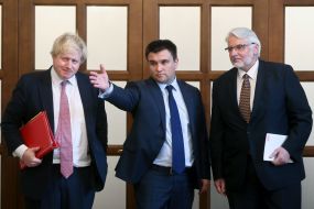 Boris Johnson, Pavlo Klimkin and Witold Vaschykovskyy