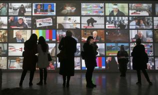 Visitors during the opening of the Museum News