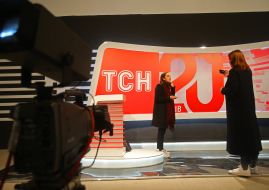 Visitors during the opening of the Museum News