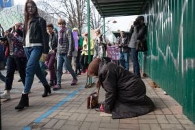 March of feminists in Kyiv