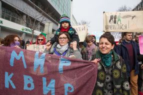 March of feminists in Kyiv