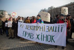 March of feminists in Kyiv