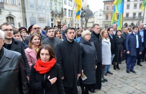 Lvivians sang the hymn of Ukraine