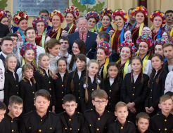 Marina Poroshenko visited the school in Kanev