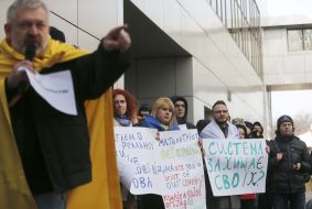 Protest at courthouse