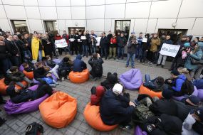 Protest at courthouse