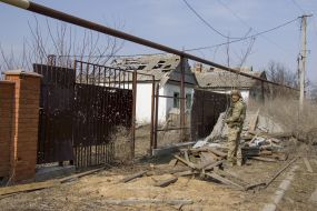 The destroyed house