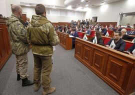 Volunteers at  Kyiv Council Session