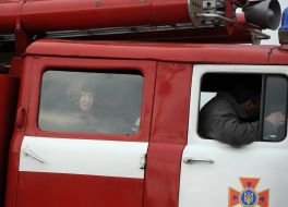 Evacuated residents of Balakleya