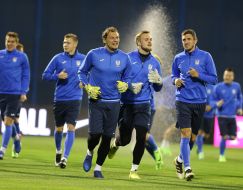 Training of the National Team of Ukraine on Football