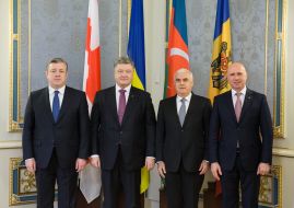 Georgi Kvirikashvili, Petro Poroshenko, Ismet Abasov and Pavel Filip