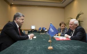 Petro Poroshenko and Joseph Daul