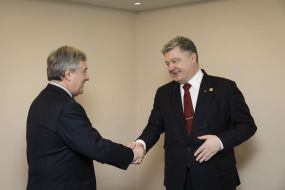Petro Poroshenko and Antonio Tajane