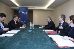 Petro Poroshenko and Antonio Tajane