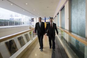 Petro Poroshenko and Antonio Tajane