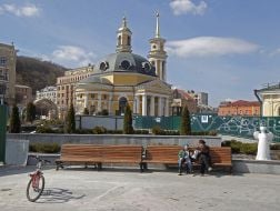 Poshtovaya Square in Kiev
