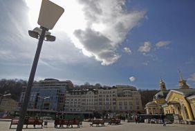 Poshtovaya Square in Kiev