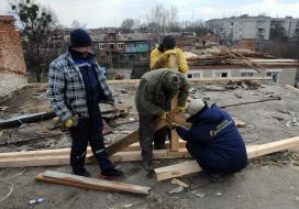Restoring homes in Balakleya