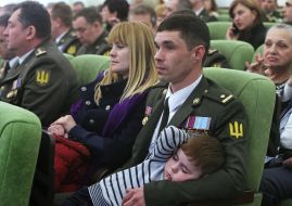 Sergei Palamarchuk with his family